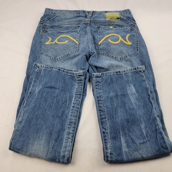 Parish Nation distressed heavy stitch straight leg denim - Picture 4 of 6
